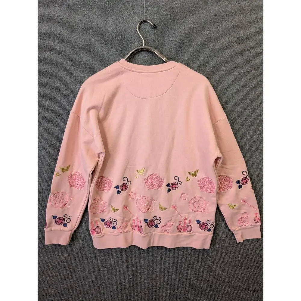 Wicked Box Lunch Sweatshirt Womens Medium Glinda Embroidered Pullover Crew Neck - Picture 6 of 11